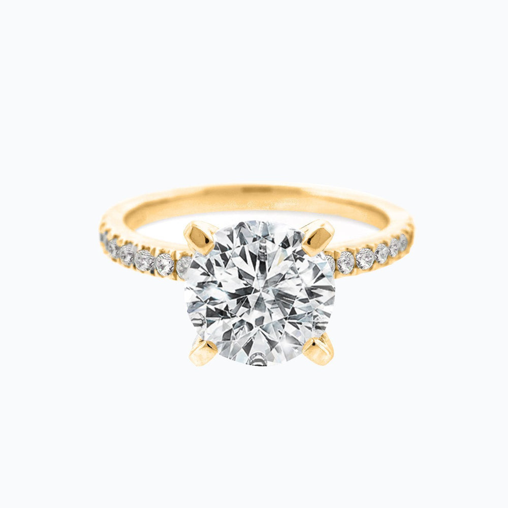 
          
          Load image into Gallery viewer, 3.00ct Irene Lab Diamond Round Pave 18k White Gold Ring
          
          