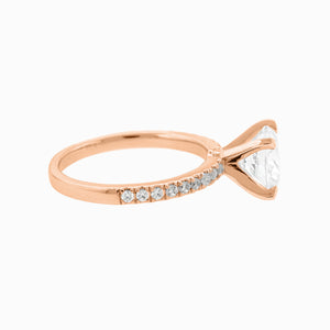 
          
          Load image into Gallery viewer, Irene Round Pave Diamond Ring 18K Rose Gold
          
          