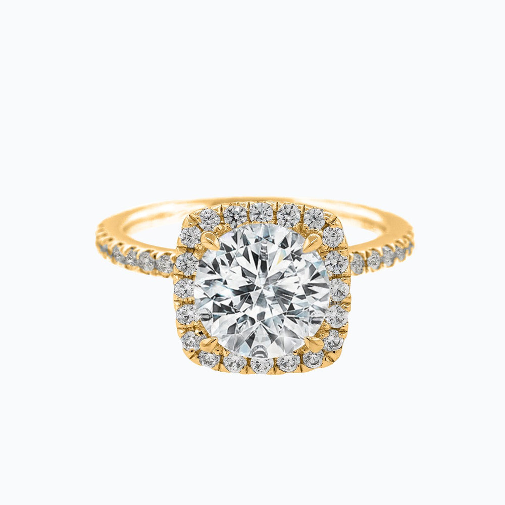 
          
          Load image into Gallery viewer, Neona GIA Diamond Cushion Halo Pave Diamonds Ring
          
          