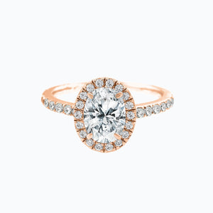 
          
          Load image into Gallery viewer, Adel Oval Halo Pave Diamonds Ring
          
          