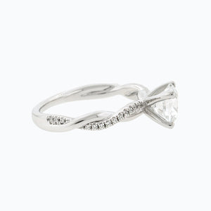 
          
          Load image into Gallery viewer, Edna Lab Created Diamond Round Twist Pave Diamonds White gold Ring
          
          
