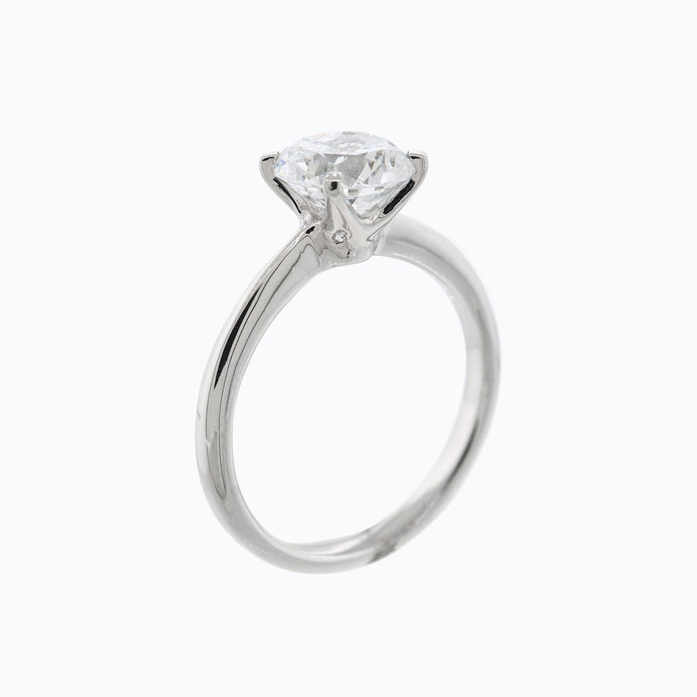 
          
          Load image into Gallery viewer, Anne Round Solitaire Ring 14K White Gold
          
          