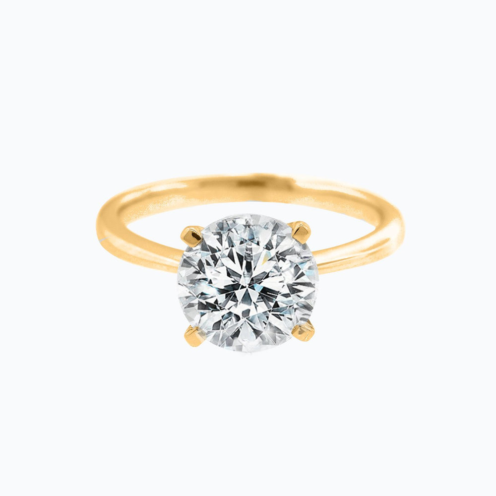 Anne Moissanite Round Solitaire Yellow Ring