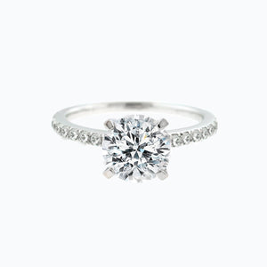 
          
          Load image into Gallery viewer, Ivy Lab Created Diamond Round Pave Diamonds Platinum Ring
          
          