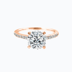 
          
          Load image into Gallery viewer, Ivy Round Pave Diamonds Ring 14K Rose Gold
          
          