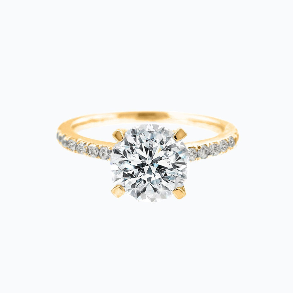 
          
          Load image into Gallery viewer, Ivy Round Pave Diamonds Ring 14K Yellow Gold
          
          