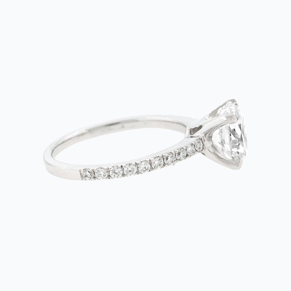 
          
          Load image into Gallery viewer, 1.90ct Ivy Moissanite Round Pave Diamonds 18k White Gold Ring
          
          