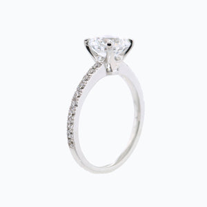 
          
          Load image into Gallery viewer, Ivy Lab Created Diamond Round Pave Diamonds White Gold Ring
          
          