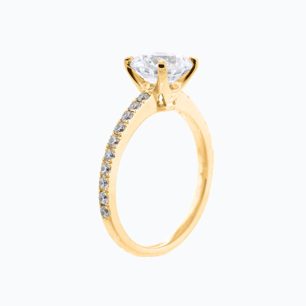 
          
          Load image into Gallery viewer, Ivy Round Pave Diamonds Ring 18K Yellow Gold
          
          