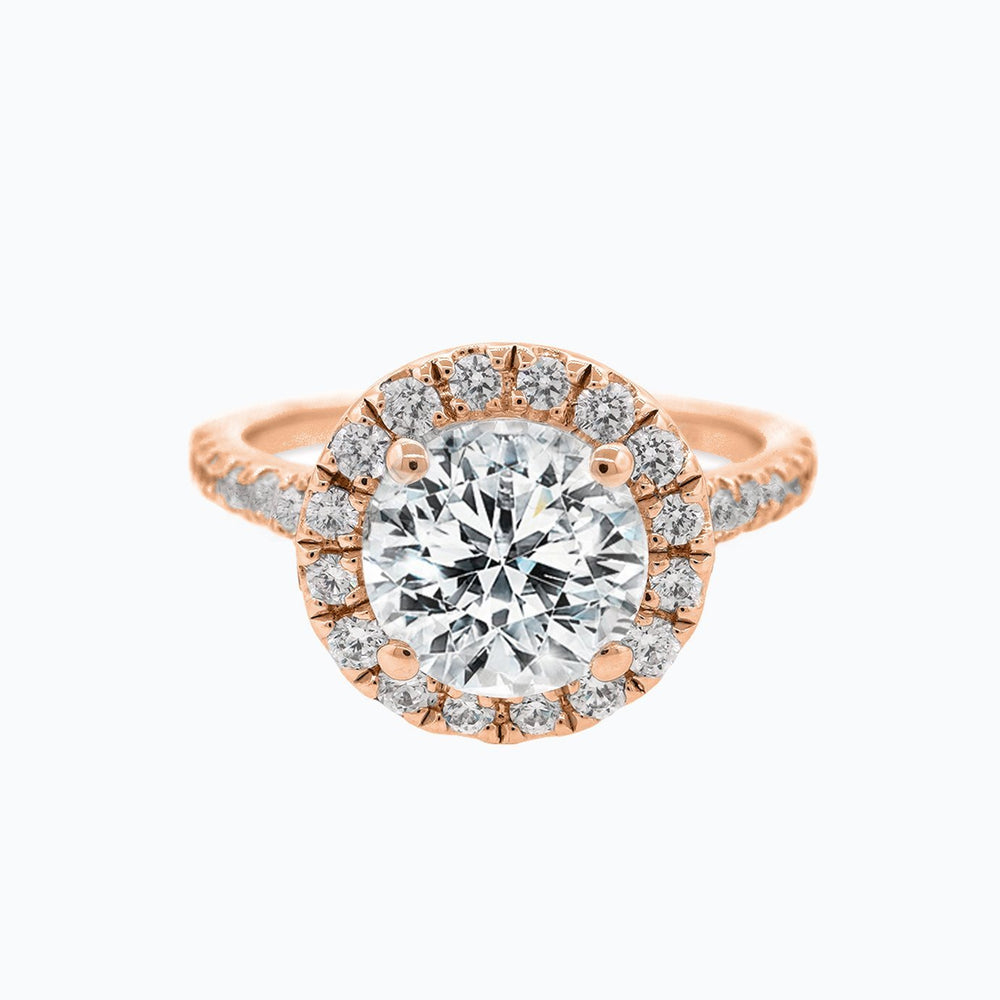 
          
          Load image into Gallery viewer, Ellen Round Halo Pave Diamonds Ring
          
          