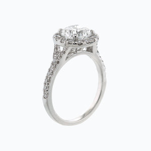 
          
          Load image into Gallery viewer, Ellen GIA Diamond Round Halo Pave Diamonds Ring
          
          