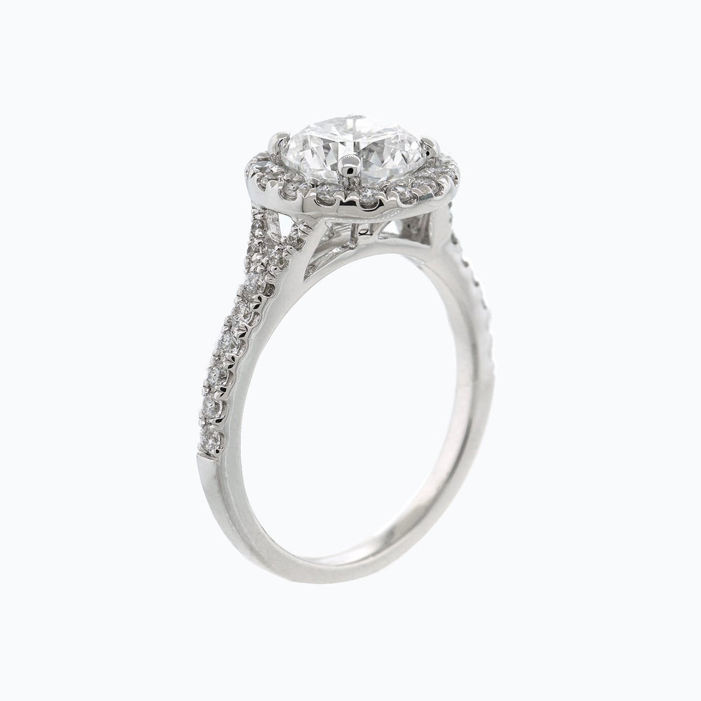 
          
          Load image into Gallery viewer, Ellen Moissanite Round Halo Pave Diamonds Ring
          
          