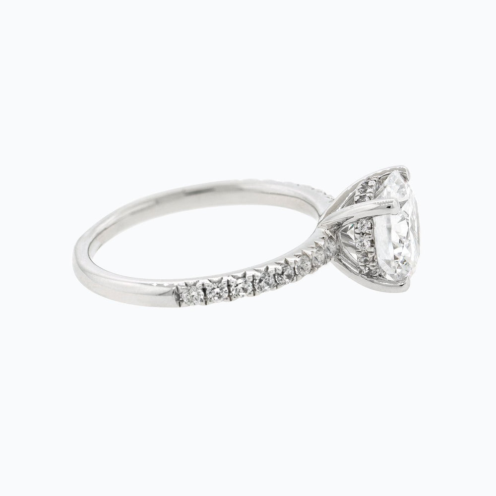 
          
          Load image into Gallery viewer, 2.00ct Iris Lab Diamond Round Pave Diamonds 18k White Gold Ring
          
          