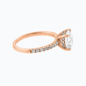 
          
          Load image into Gallery viewer, Iris Round Pave Diamonds Ring 18K Rose Gold
          
          
