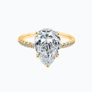 
          
          Load image into Gallery viewer, Verania Pear Pave Diamonds Ring 18K Yellow Gold
          
          