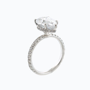 
          
          Load image into Gallery viewer, Verania Pear Pave Diamonds Ring Platinum
          
          