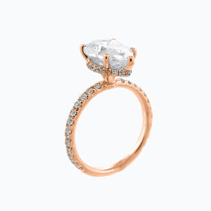 
          
          Load image into Gallery viewer, Verania Moissanite Pear Pave Diamonds Rose Gold Ring
          
          