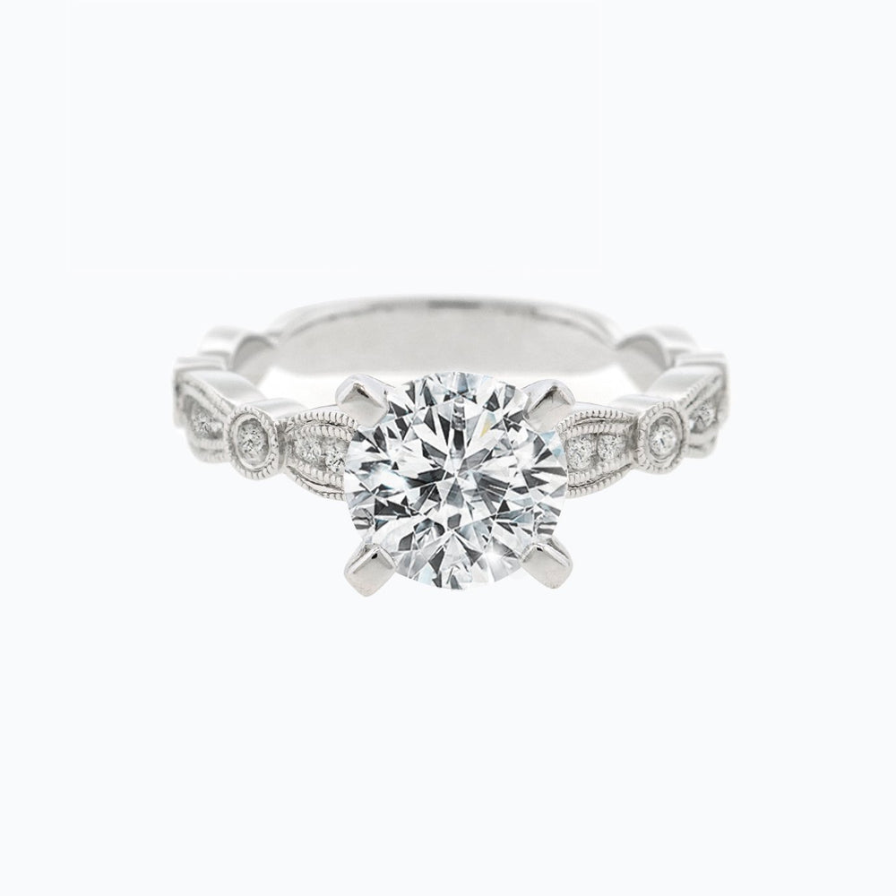 
          
          Load image into Gallery viewer, Rika GIA Diamond Round Pave Diamonds Ring
          
          