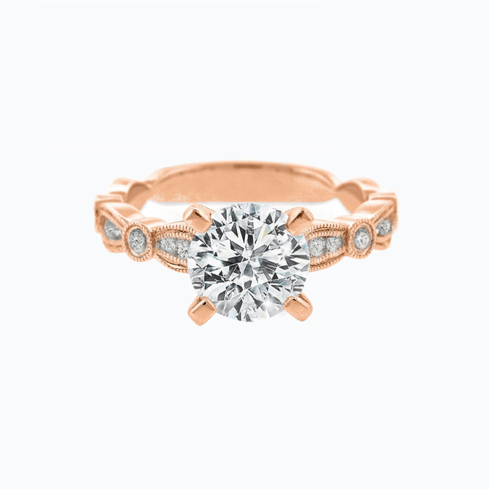 
          
          Load image into Gallery viewer, Rika Moissanite Round Pave Diamonds Ring
          
          