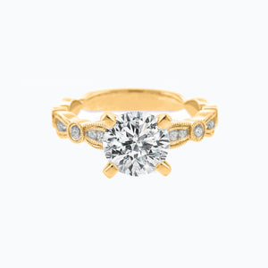 
          
          Load image into Gallery viewer, Rika Round Pave Diamonds Ring 14K Yellow Gold
          
          