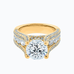 
          
          Load image into Gallery viewer, Alma Round Pave Diamonds Ring 18K Yellow Gold
          
          