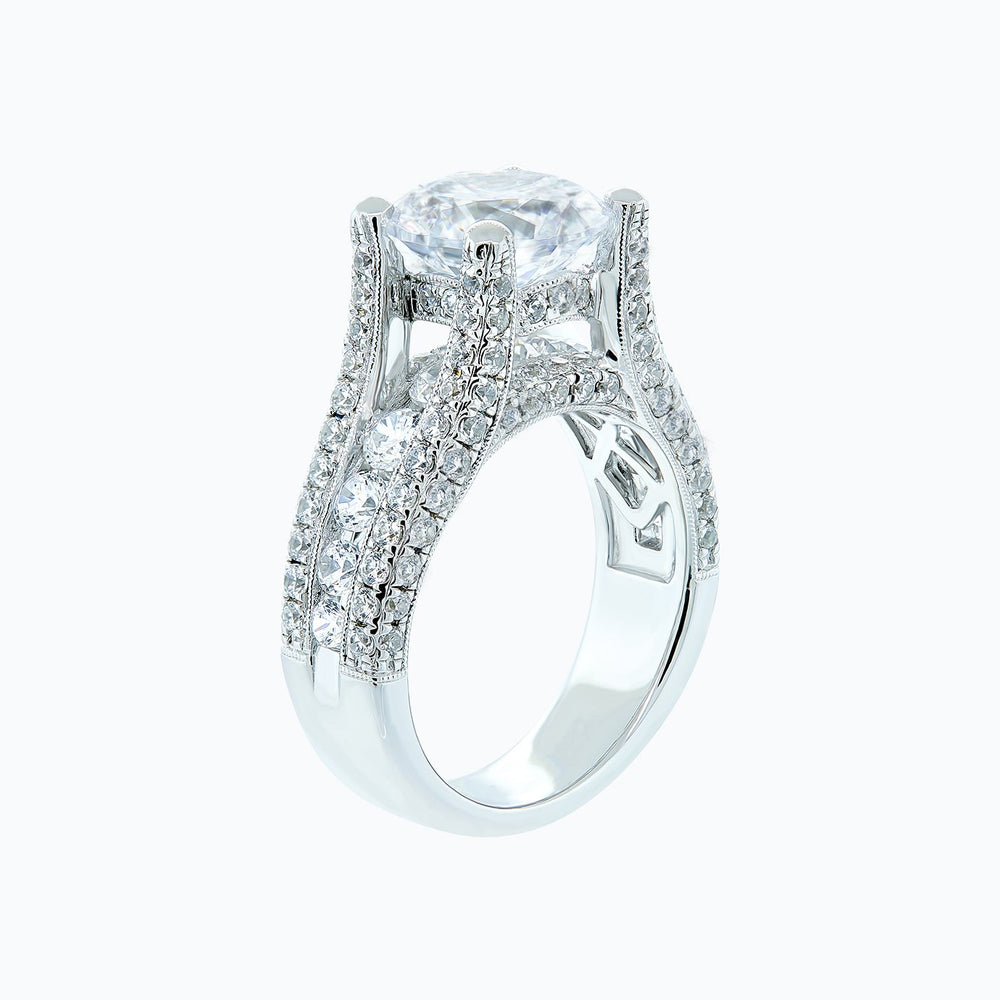
          
          Load image into Gallery viewer, Alma Moissanite Round Pave Diamonds Ring
          
          
