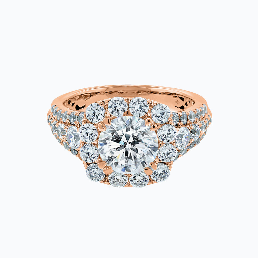 
          
          Load image into Gallery viewer, Ionel Round Pave Diamonds Ring 14K Rose Gold
          
          
