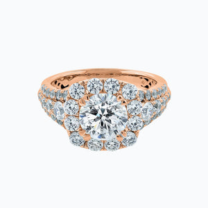 
          
          Load image into Gallery viewer, Ionel Round Pave Diamonds Ring 18K Rose Gold
          
          