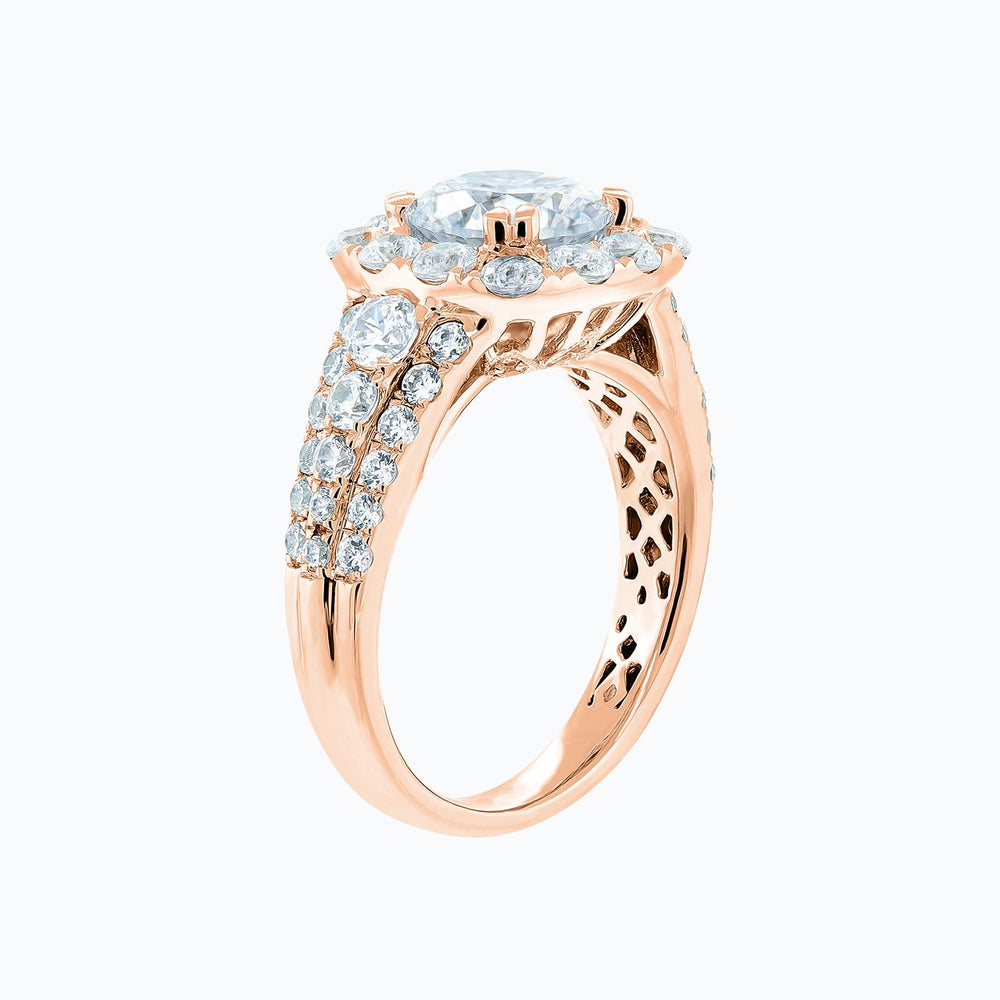 
          
          Load image into Gallery viewer, Ionel Round Pave Diamonds Ring 18K Rose Gold
          
          