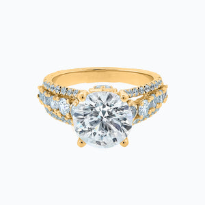 
          
          Load image into Gallery viewer, Veda Round Pave Diamonds Ring 14K Yellow Gold
          
          