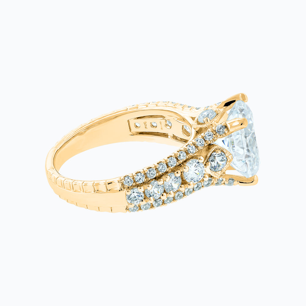 
          
          Load image into Gallery viewer, Veda Round Pave Diamonds Ring 14K Yellow Gold
          
          