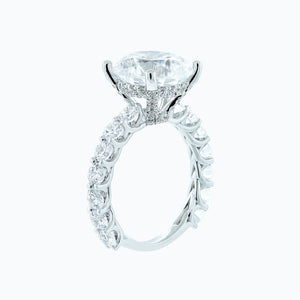 
          
          Load image into Gallery viewer, 1.50ct Alina Moissanite Round Pave Diamonds 18k White Gold Ring
          
          