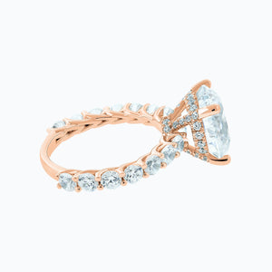 
          
          Load image into Gallery viewer, Alina Round Pave Diamonds Ring 18K Rose Gold
          
          