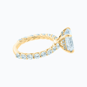 
          
          Load image into Gallery viewer, Hanna Moissanite Oval Pave Diamonds Yellow Gold Ring
          
          