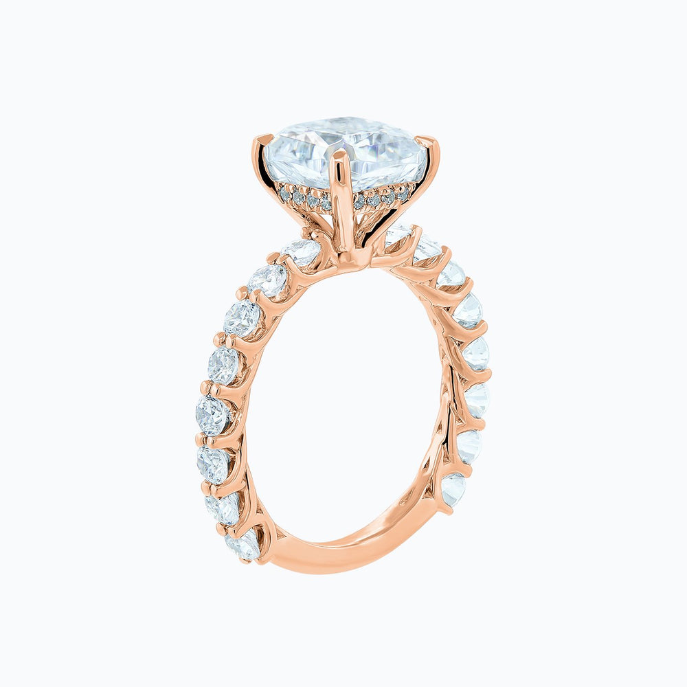 
          
          Load image into Gallery viewer, Angel Cushion Pave Diamonds Ring 18K Rose Gold
          
          