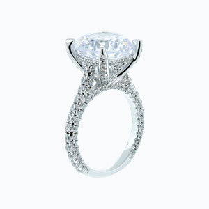 
          
          Load image into Gallery viewer, 1.00ct Noosa Moissanite Round Pave Diamonds 18k White Gold Ring
          
          