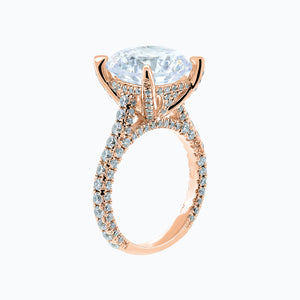 
          
          Load image into Gallery viewer, Noosa Lab Created Diamond Round Pave Diamonds Rose Gold Ring
          
          