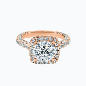 
          
          Load image into Gallery viewer, Novia Round Pave Diamonds Ring 18K Rose Gold
          
          