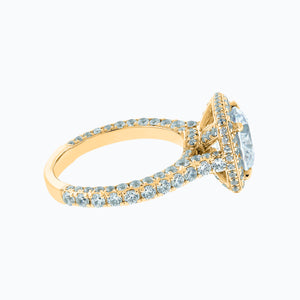 
          
          Load image into Gallery viewer, Novia Lab Created Diamond Round Pave Diamonds Yellow Gold Ring
          
          