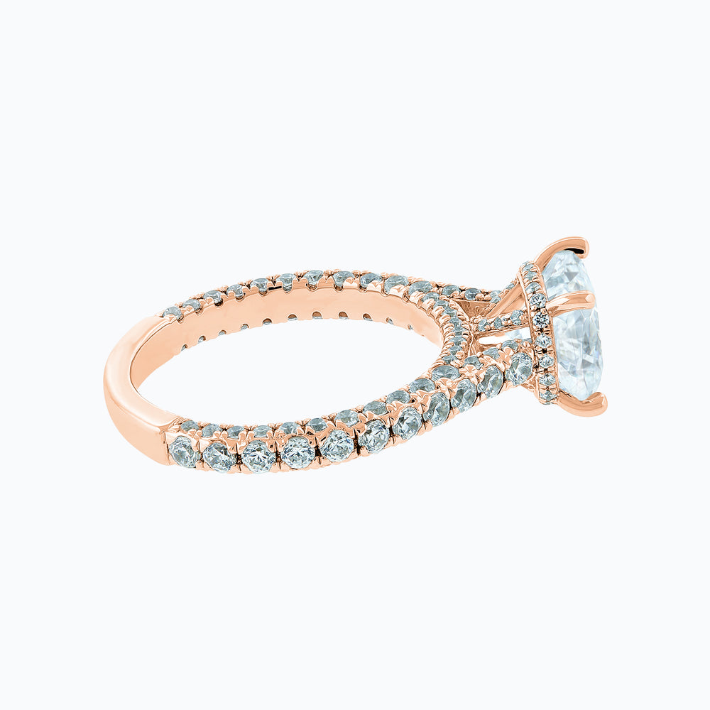 
          
          Load image into Gallery viewer, Nina Cushion Pave Diamonds Ring 18K Rose Gold
          
          