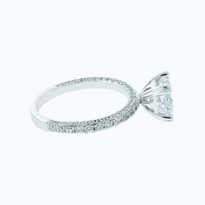 
          
          Load image into Gallery viewer, 1.00ct Nicola Lab Diamond Round Pave Diamonds 18k White Gold Ring
          
          