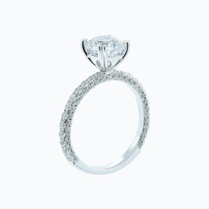 
          
          Load image into Gallery viewer, 1.75ct Nicola Lab Diamond Round Pave Diamonds 18k White Gold Ring
          
          