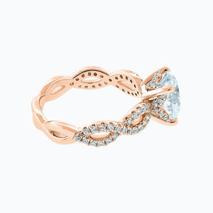 
          
          Load image into Gallery viewer, Teresa Round Pave Diamonds Ring 18K Rose Gold
          
          
