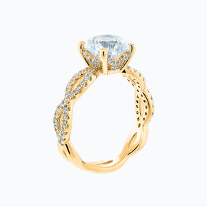 
          
          Load image into Gallery viewer, Teresa Lab Created Diamond Round Pave Diamonds Yellow Gold Ring
          
          