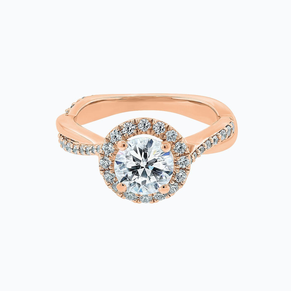 
          
          Load image into Gallery viewer, Troy Lab Created Diamond Round Halo Pave Diamonds Yellow Gold Ring
          
          