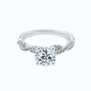 
          
          Load image into Gallery viewer, 3.50ct Talia Lab Diamond Round Pave Diamonds 18k White Gold Ring
          
          