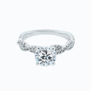 
          
          Load image into Gallery viewer, 1.00ct Talia Lab Diamond Round Pave Diamonds 18k White Gold Ring
          
          