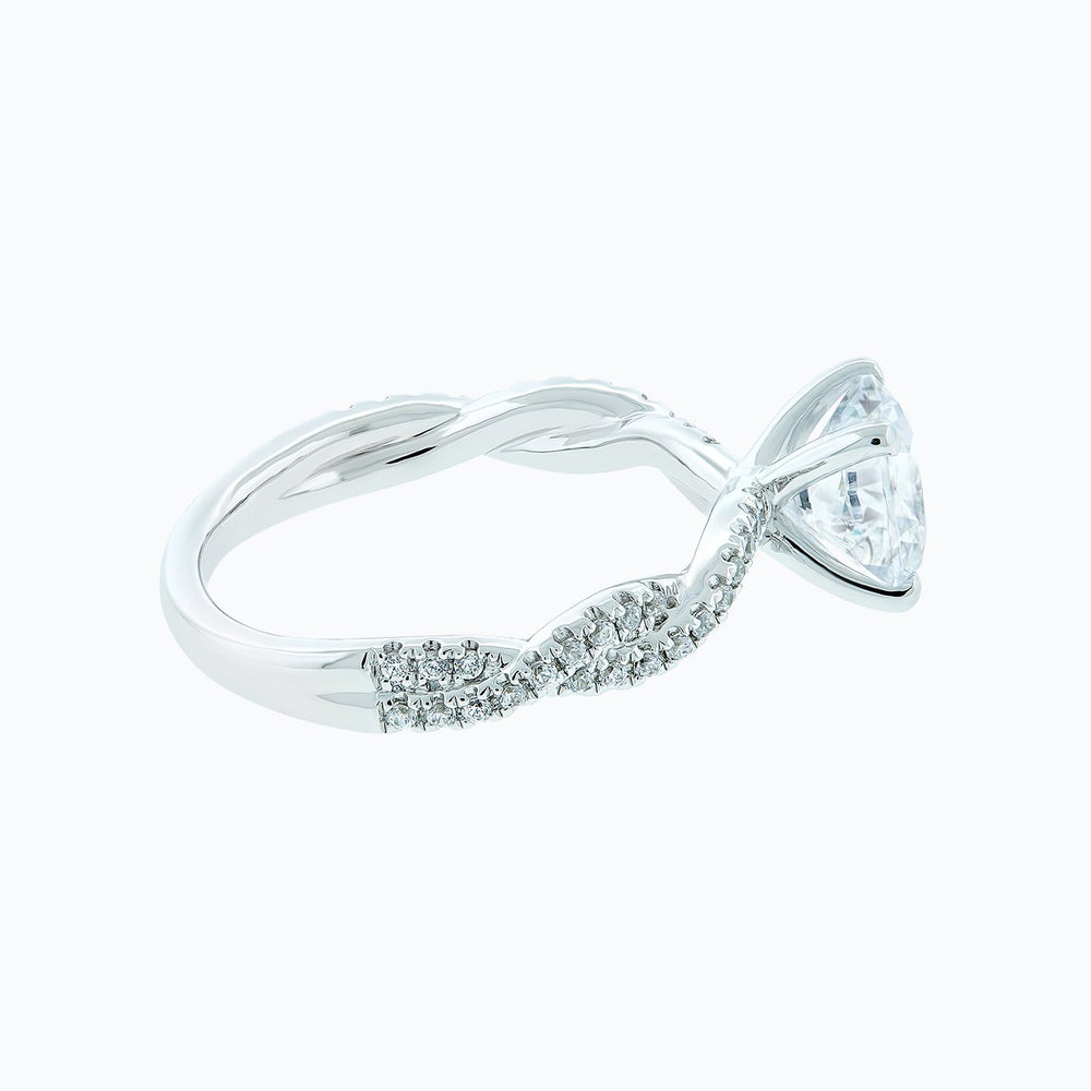 
          
          Load image into Gallery viewer, Talia Round Pave Diamonds 18k White Gold Semi Mount Engagement Ring
          
          