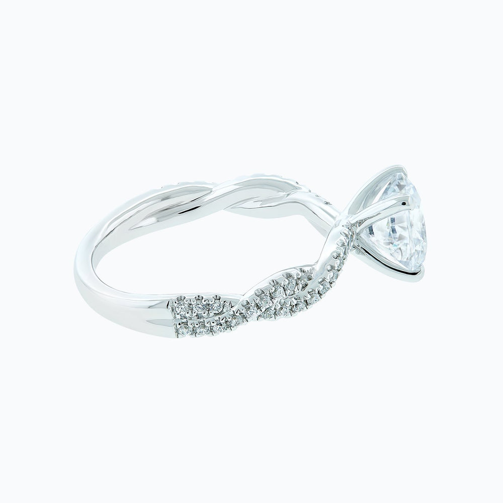 
          
          Load image into Gallery viewer, 1.20ct Talia Moissanite Round Pave Diamonds 18k White Gold Ring
          
          