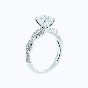 
          
          Load image into Gallery viewer, 1.00ct Talia Moissanite Round Pave Diamonds 18k White Gold Ring
          
          